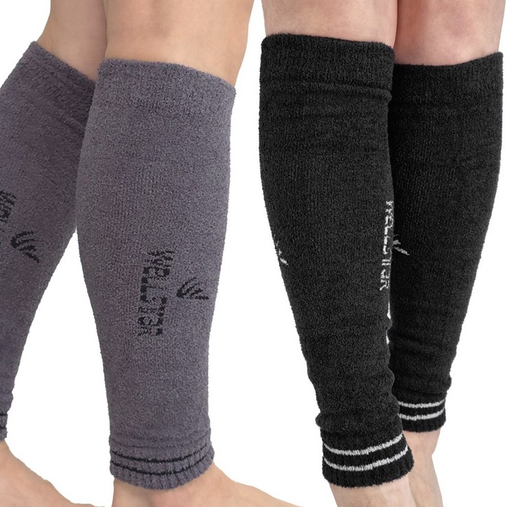 11 한겨울 추위에 방한 레그워머 종아리보온 발토시, 검정X회색, 2개