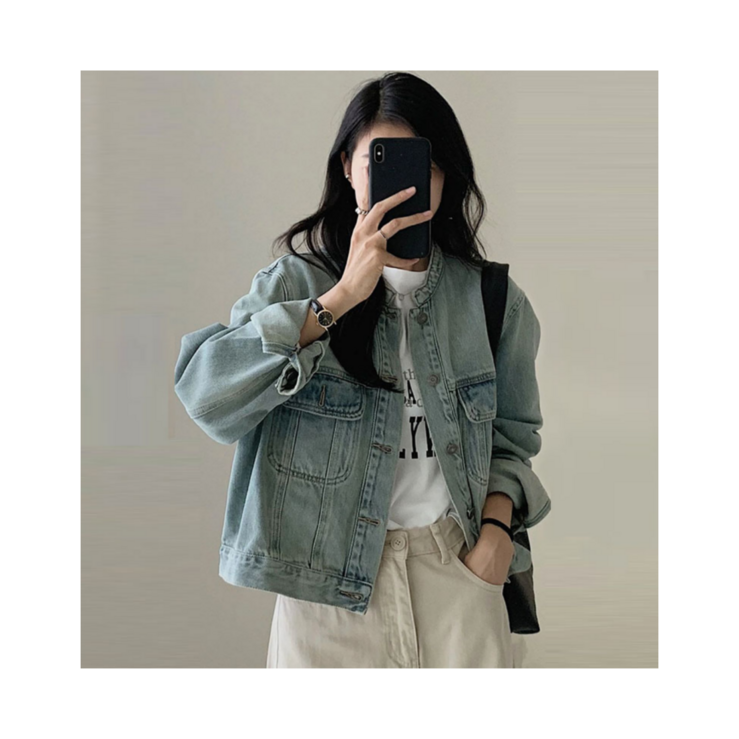 엔느 데님 자켓 여성청자켓