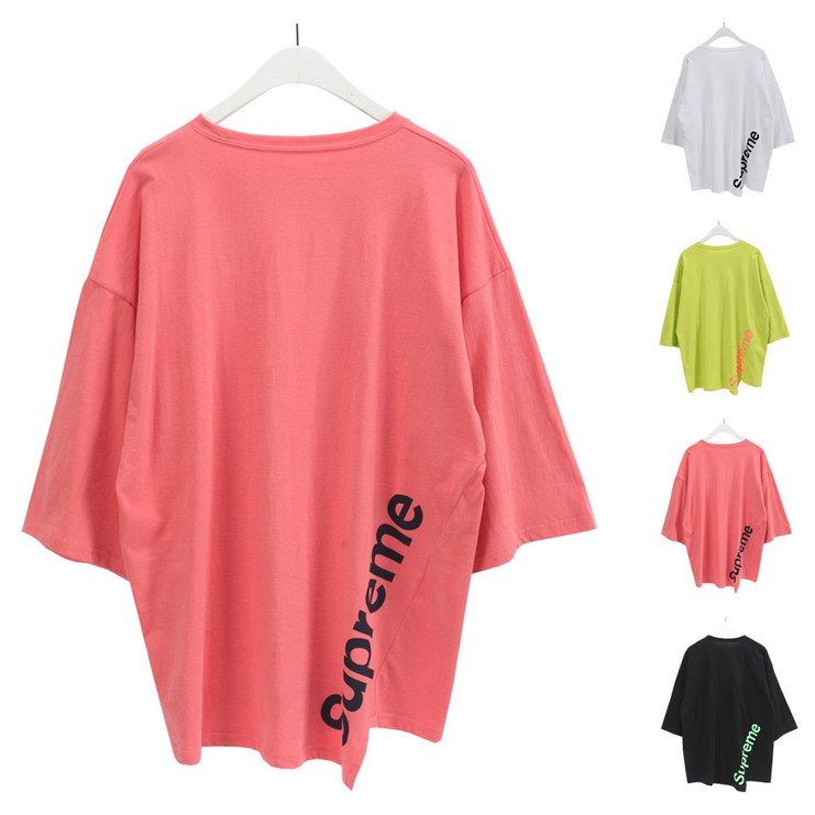 까사렐스트라이프 엠제이스타 티셔츠 여성 여자 큰옷 여름 루즈핏 박시언발