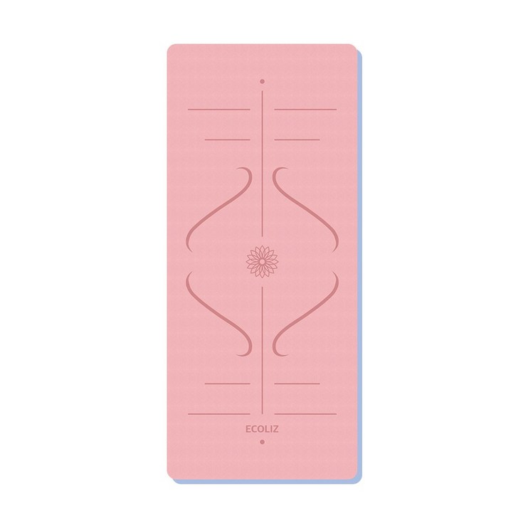 에코리즈 TPE 와이드 센터라인 요가매트 8mm, 블라썸 핑크