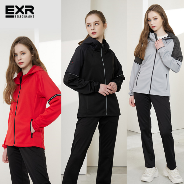 EXR EXR 여성 테크 트랙수트 세트 3종택1