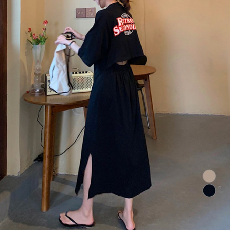 페이퍼먼츠 데일리 라운드넥 뒷트임 미디 원피스 13786 페이퍼먼츠 데일리 라운드넥 뒷트임 미디 원피스 13786