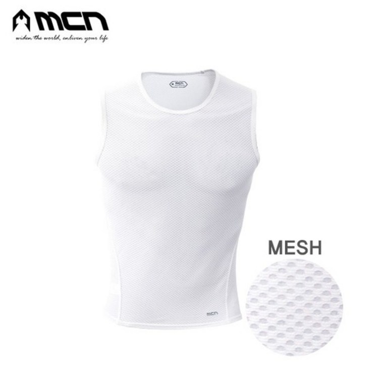 MCN K매쉬 민소매이너웨어 화이트 자전거이너웨어 MCN K매쉬 민소매이너웨어 화이트 자전거이너웨어