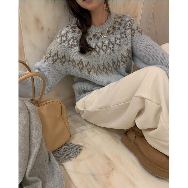 당일 여성 PYT 프리티영띵 트윙클 니트 노르딕 알파카