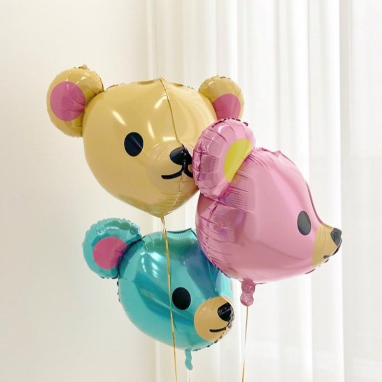 레인보우칩스 곰 3종 생일풍선 파티풍선 생일 파티 용품, 리락쿠마3종골드블루핑크 레인보우칩스 곰 3종 생일풍선 파티풍선 생일 파티 용품, 리락쿠마3종골드블루핑크