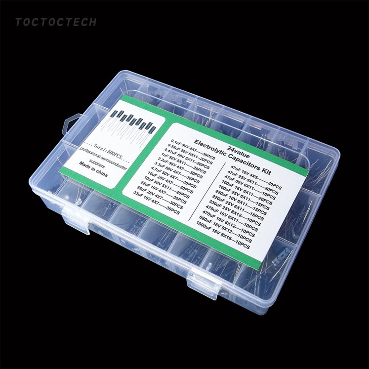 캐패시터 500P 세트 전해콘덴서 캐패시터 500P 세트 전해콘덴서