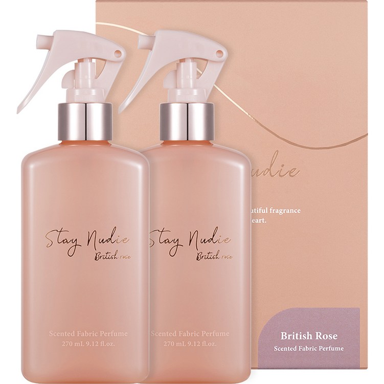 바디홀릭 스테이누디 센티드 대용량 섬유향수 270ml, 브리티쉬 로즈, 270ml, 2개