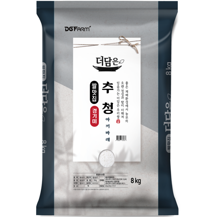 대구농산 경기미 추청 아끼바레 쌀, 8kg(특등급), 1개 - 쇼핑뉴스