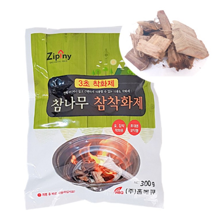 지피니 장작 참나무참착화제 300g, 1개, 바로 불붙는 참나무 미니장작 홈베큐, 1개 지피니 장작 참나무참착화제 300g, 1개, 바로 불붙는 참나무 미니장작 홈베큐, 1개