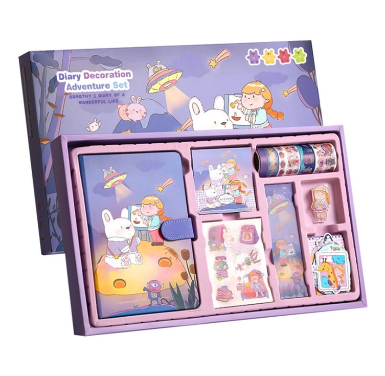 하영이네 어드벤처 다이어리 꾸미기 12종 세트, 달나라세트, 1세트