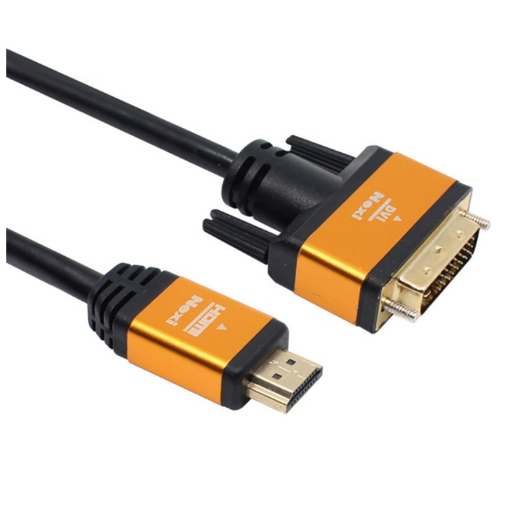 넥시 HDMI 2.0 to DVI 골드메탈 모니터 케이블 V2.0