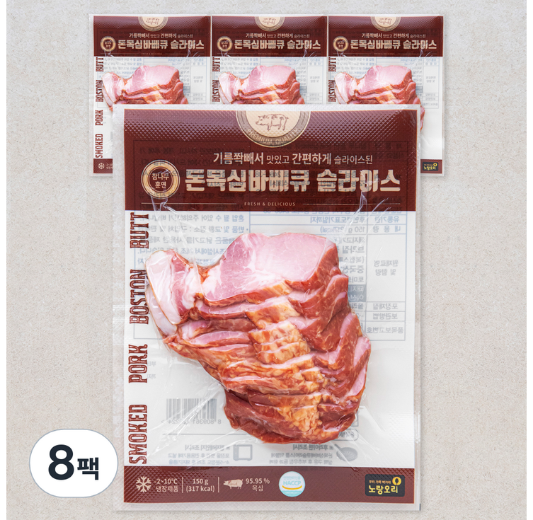 로켓프레시 노랑오리 참나무 훈연 돈목심바베큐 슬라이스