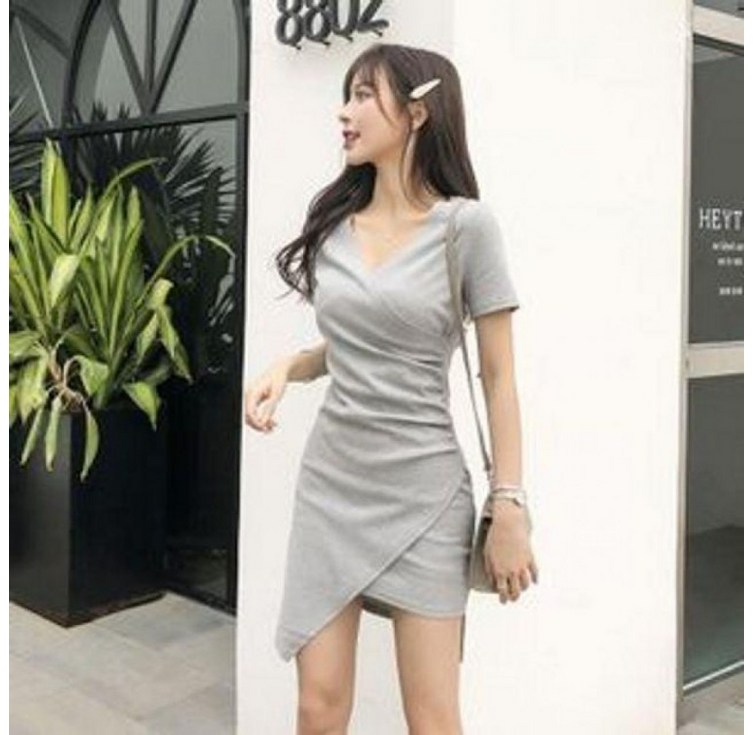 슬림핏 브이넥 원피스 여자 하객룩 반팔 긴팔 니트 트위드 에이라인 a라인 레이스 쉬폰