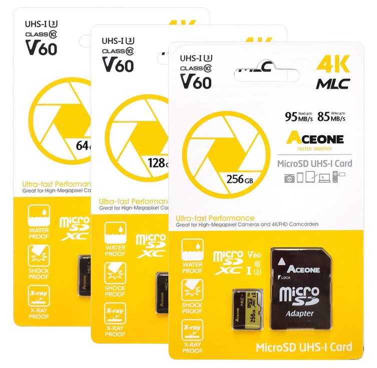 에이스원 PRO 마이크로 SD 메모리카드 MLC 액션캠 캠코더 4K, 64G 에이스원 PRO 마이크로 SD 메모리카드 MLC 액션캠 캠코더 4K, 64G