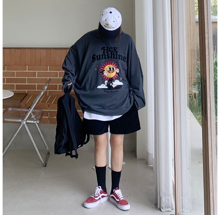 애플망고옷장 빅사이즈 마켓썬 롱박스티셔츠 오버핏 긴팔 간절기 봄가을 롱티