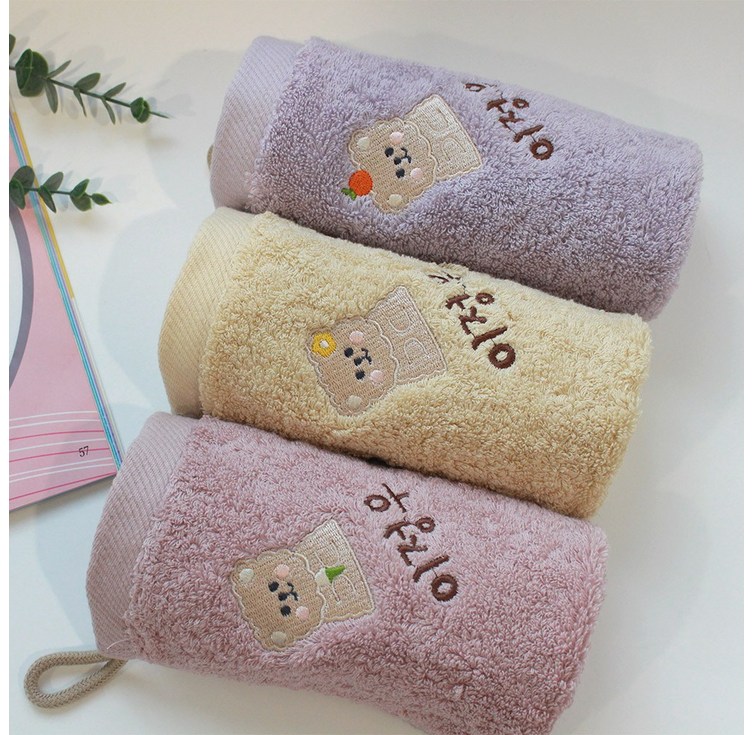 달곰 어린이집 고리수건 3P세트 선물 이름자수 아기손수건 핸드타올, 1세트, 달달세트