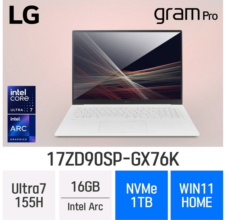 당일출고 LG전자 그램 프로17 17ZD90SPGX76K 최신형 업무용 인강용 고사양 노트북, 17ZD90SPGX76K, WIN11 Home, 16GB, 1TB, White 당일출고 LG전자 그램 프로17 17ZD90SPGX76K 최신형 업무용 인강용 고사양 노트북, 17ZD90SPGX76K, WIN11 Home, 16GB, 1TB, White