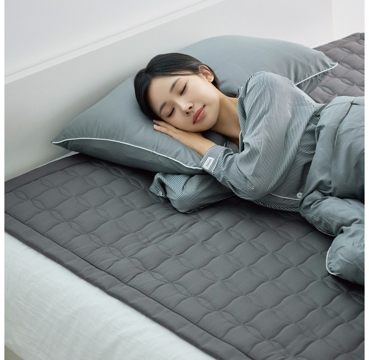 한일의료기 26년형 전자파없는 탄소 카본 원적외선 전기장판, 차콜, 더블퀸