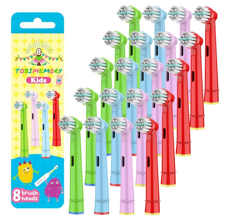 쥬쥬미엘 오랄비 브라운 어린이 호환 전동칫솔모 20개입, 1세트