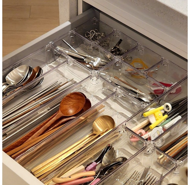 릿띵비엘 투명 서랍 정리함 싱크대 서랍정리 트레이