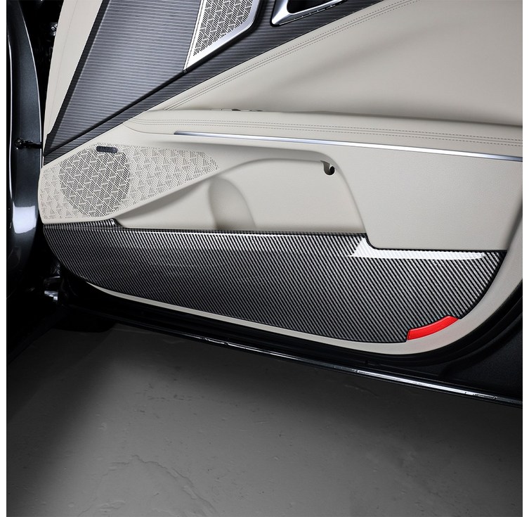 카스타 호환 K8 페이스리프트 차량 용품 도어 커버, 유광카본 1열 도어커버 2P, 도어