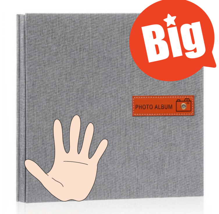 미리모아 특대형 메모가능 접착 출산 성장 포토북, 그레이