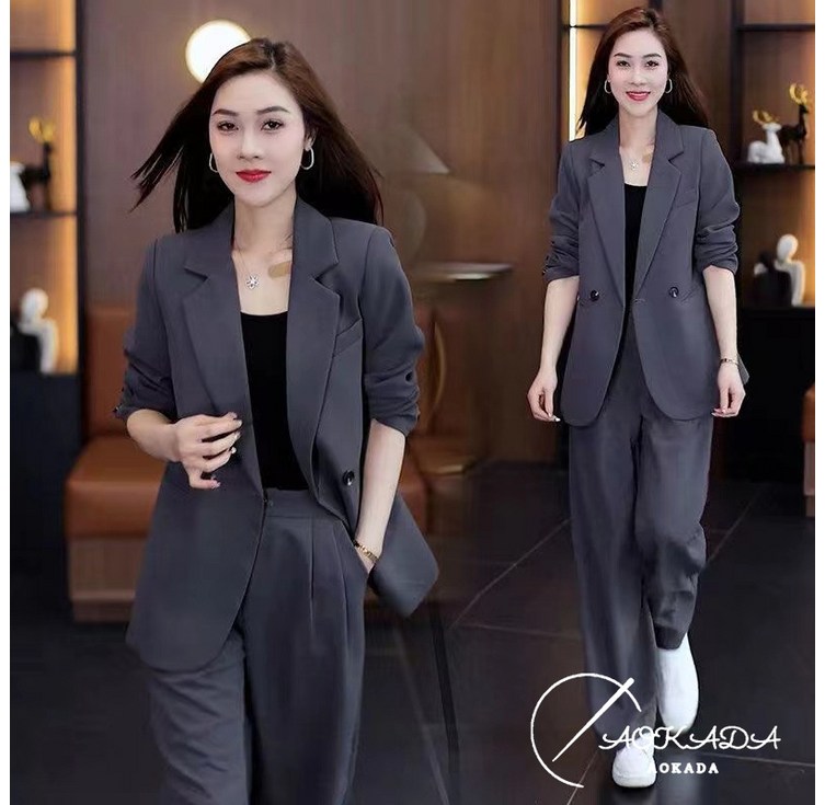 AOKADA 여자 정장 투피스 슬림핏 캐주얼정장 루즈핏 빅사이즈 오피스룩