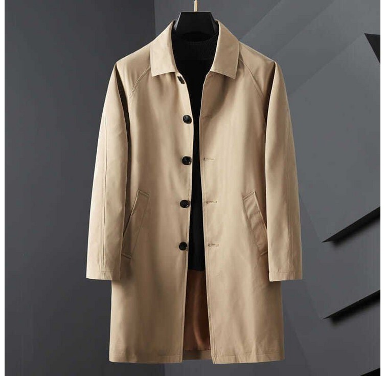 하프 트렌치코트 남성 봄 가을 터틀넥 캐주얼 오버핏 슬림핏 빅사이즈 세련된 분위기 비즈니스룩