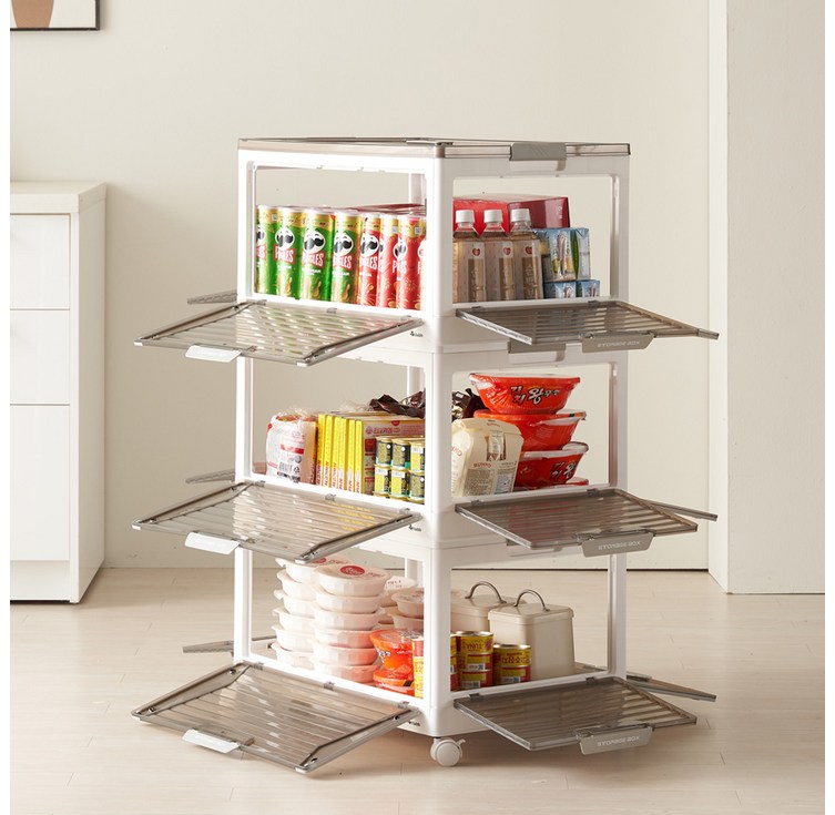 하비비 접이식 대형 오픈형 폴딩박스 리빙박스 3단