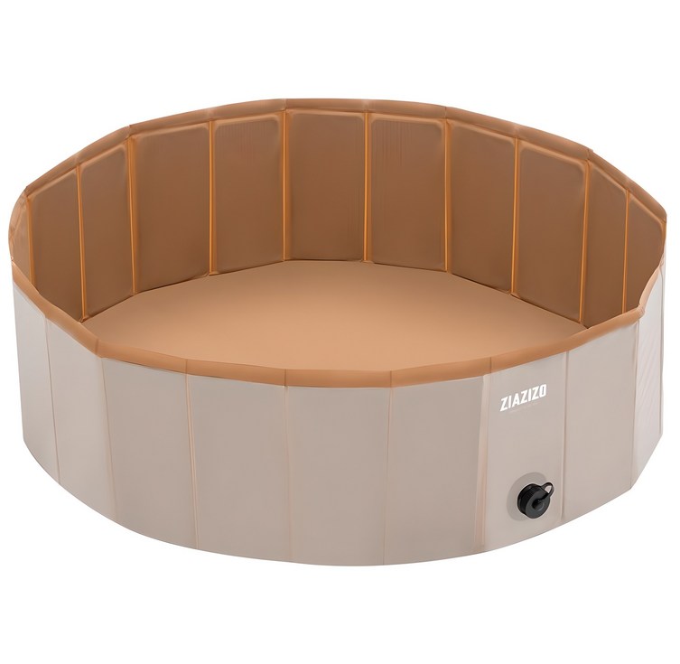 지아지조 휴대용 방수 실내 놀이매트, 베이지  브라운