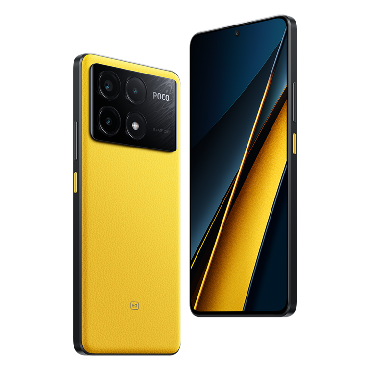 월드 프리미어 POCO X6 Pro 5G 스마트폰 글로벌 버전 MTK Dimensity 8300 울트라 크리스탈 레스 120Hz 플로우 아몰레드 디스플레이, 옐로우, 512GB